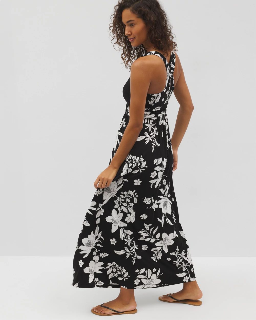 Soft Jersey Isla Cross Back Maxi Bra Dress