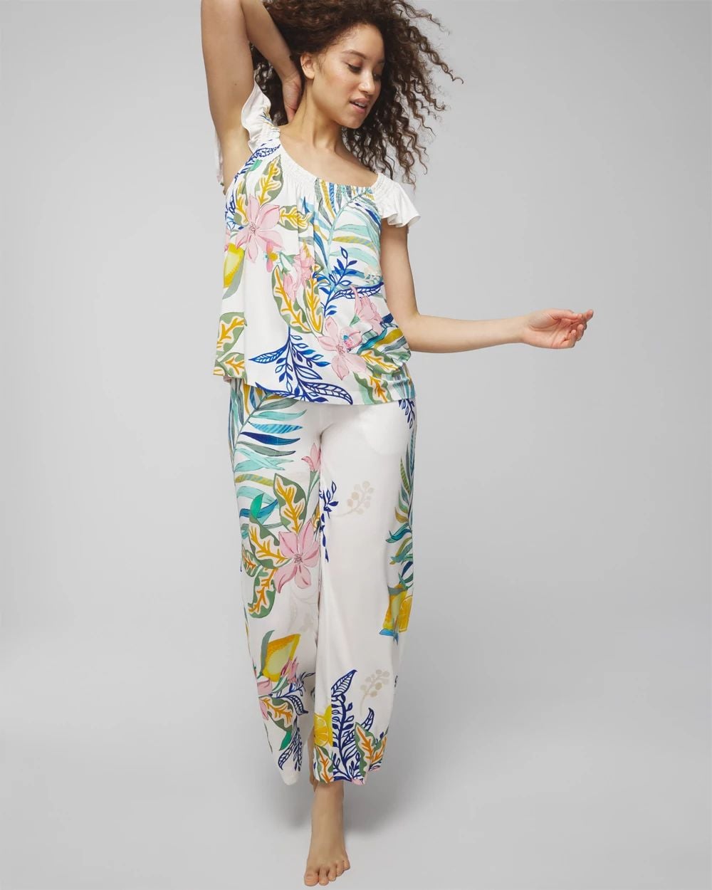 Cool Nights Smocked Ruffle Pajama Cami
