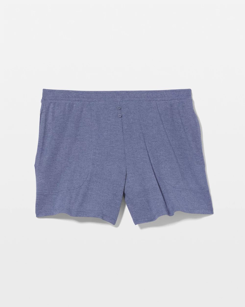 Lightweight Rib Knit Pajama Shorts click to view larger image.