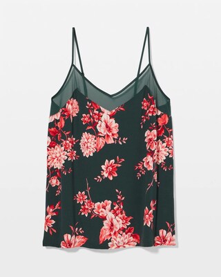 Mesh Trim Pajama Cami click to view larger image.