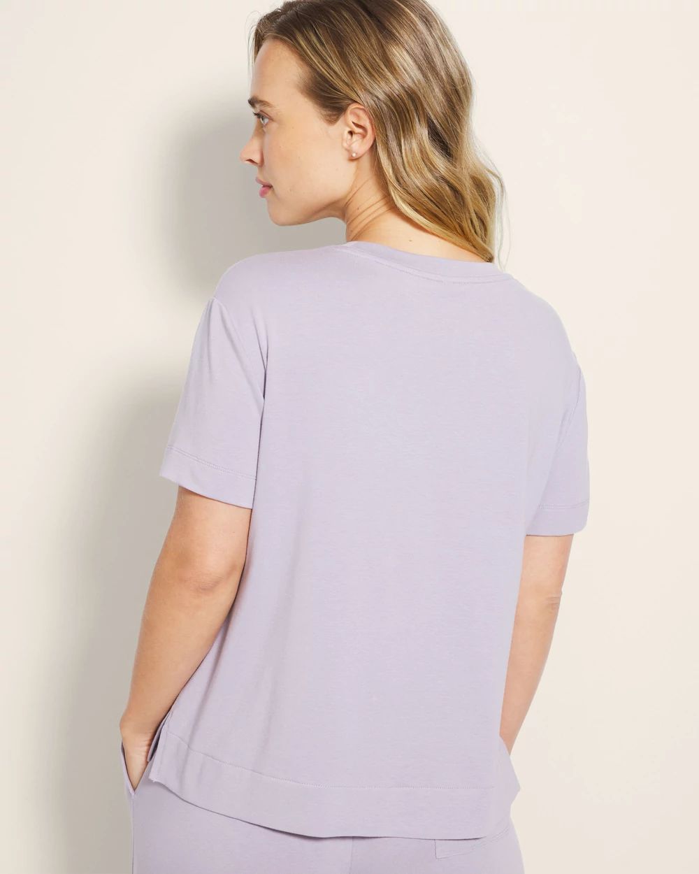Most Loved Cotton Short-Sleeve Pocket Pajama Tee