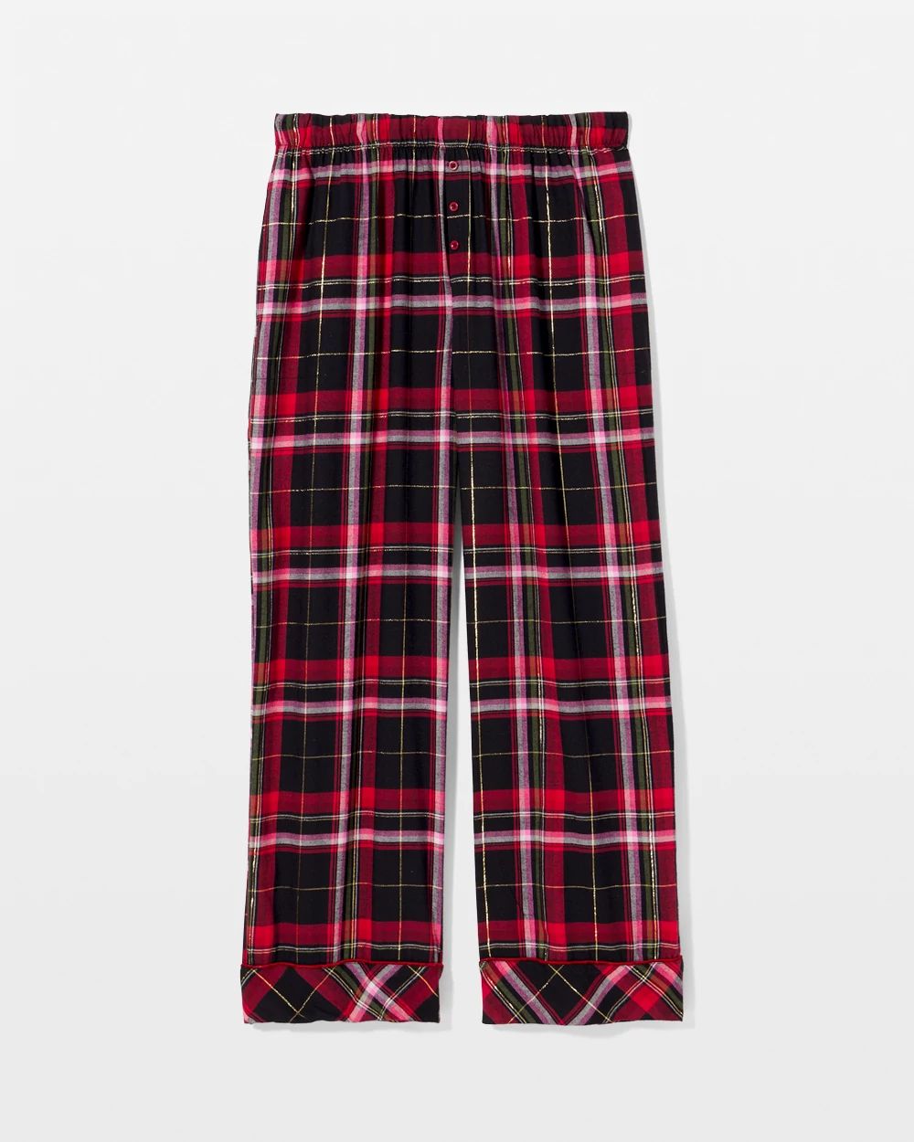 Flannel Velvet Piped Relaxed Pajama Pant