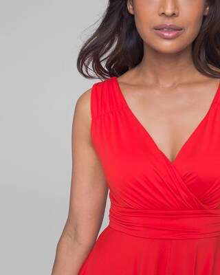 Soft Jersey V Neck Dress with Built-In Bra