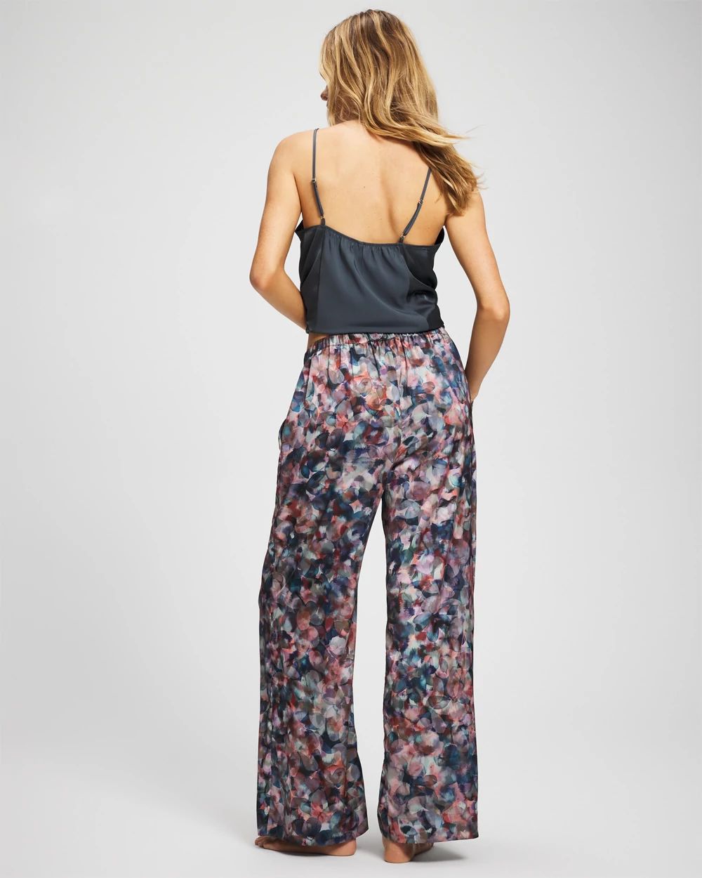 Satin Piped Pajama Pant