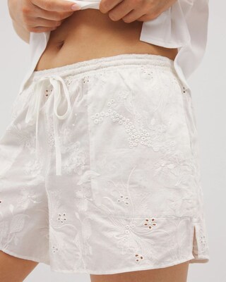 Cotton Eyelet Pajama Short