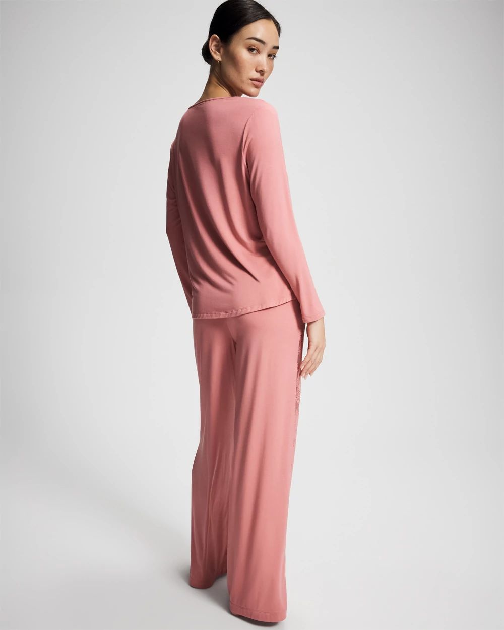 Cool Nights Lace Relaxed Wide Leg Pajama Pant