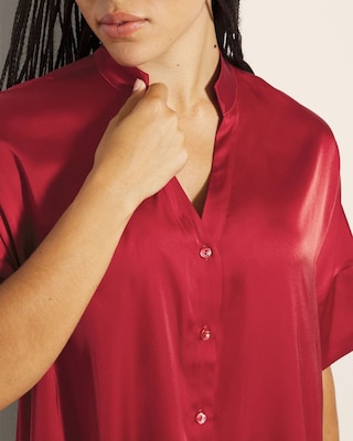 Button Front Pajama Top