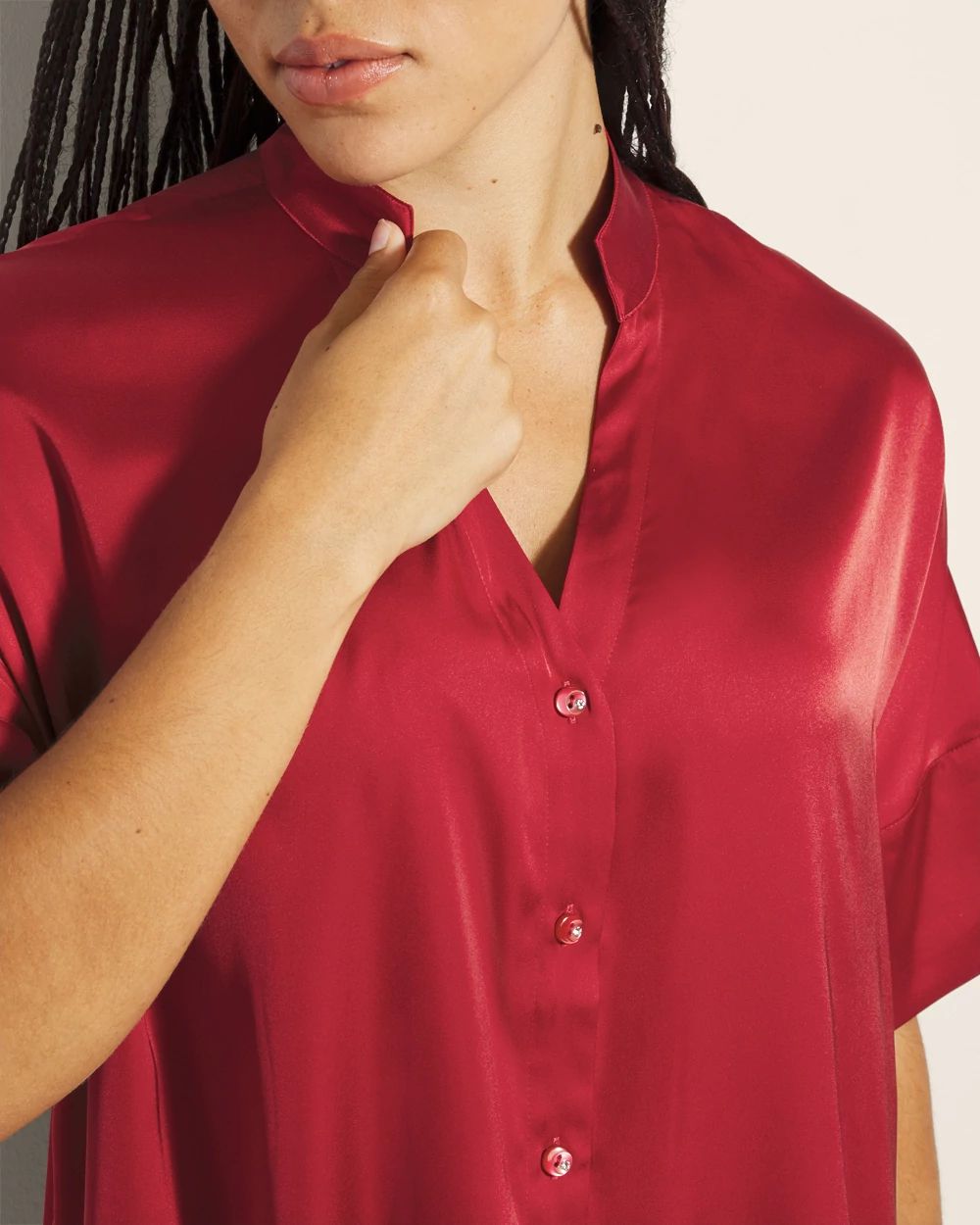 Button Front Pajama Top