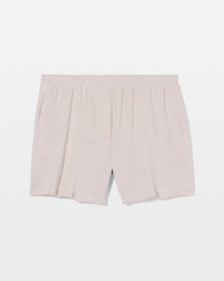 Lightweight Rib Knit Pajama Shorts click to view larger image.