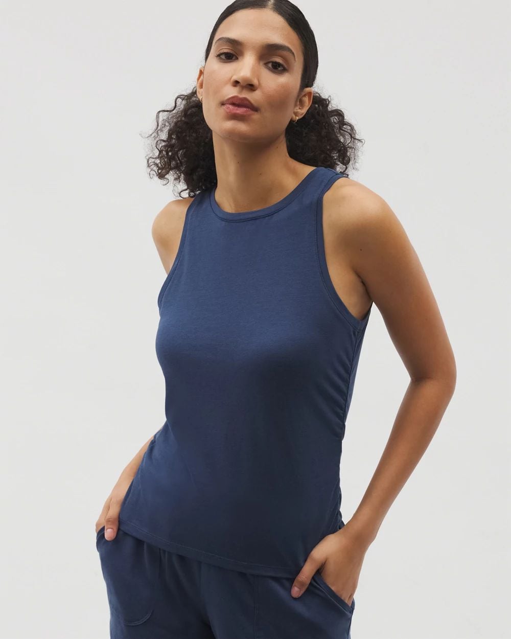 Most Loved Cotton Ruched Pajama Tank