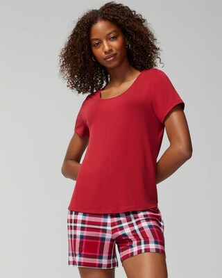 Short-Sleeve Top + Shorts Pajama Set