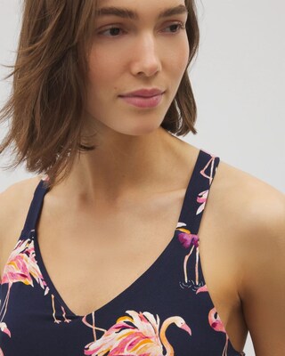 Piped Racerback Pajama Tank click to view larger image.