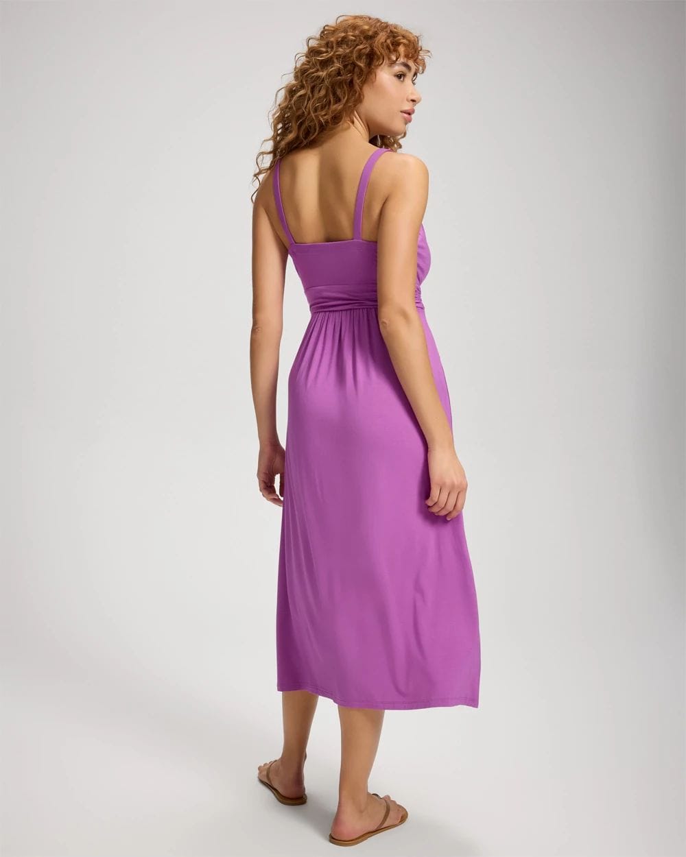 Soft Jersey Surplice Midi Bra Dress