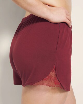 Lace Trim Pajama Shorts click to view larger image.