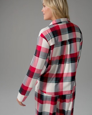 Long Sleeve Notch Collar Pajama Top