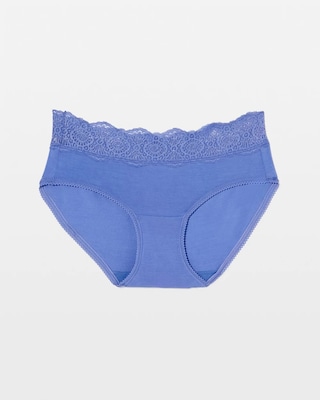 Embraceable Hipster Panty with Crochet Lace Waist click to view larger image.