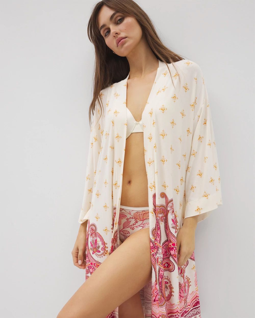 Cool Nights Kimono Short Robe