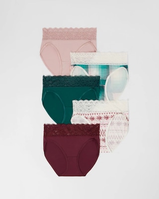 High-Leg Panty with Super Soft Enchanting Lace 5 pack