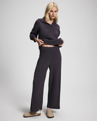 Cable Knit Plush Ankle Pant