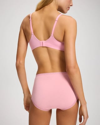 Cotton Brief Panty with Lace Trim click to view larger image.