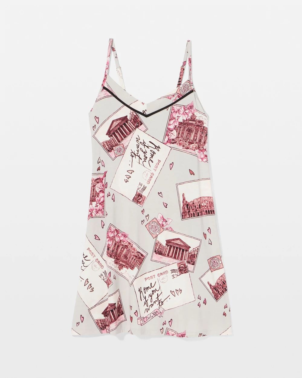 Cool Nights Chemise with Piping