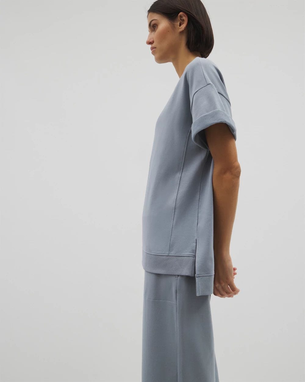 Essential Terry Relaxed Short Sleeve Top