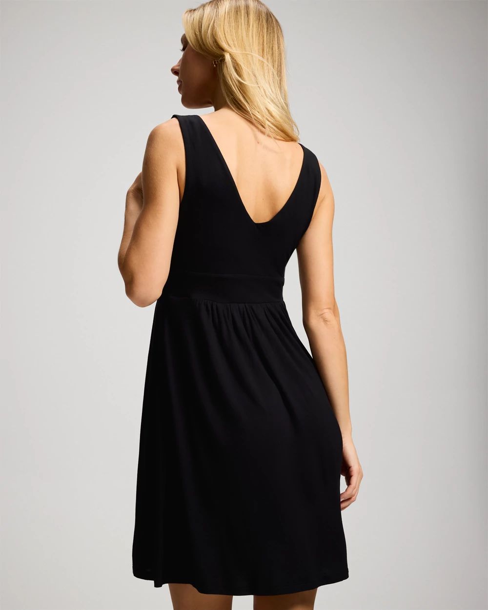 Soft Jersey V-Neck Short Bra Dress