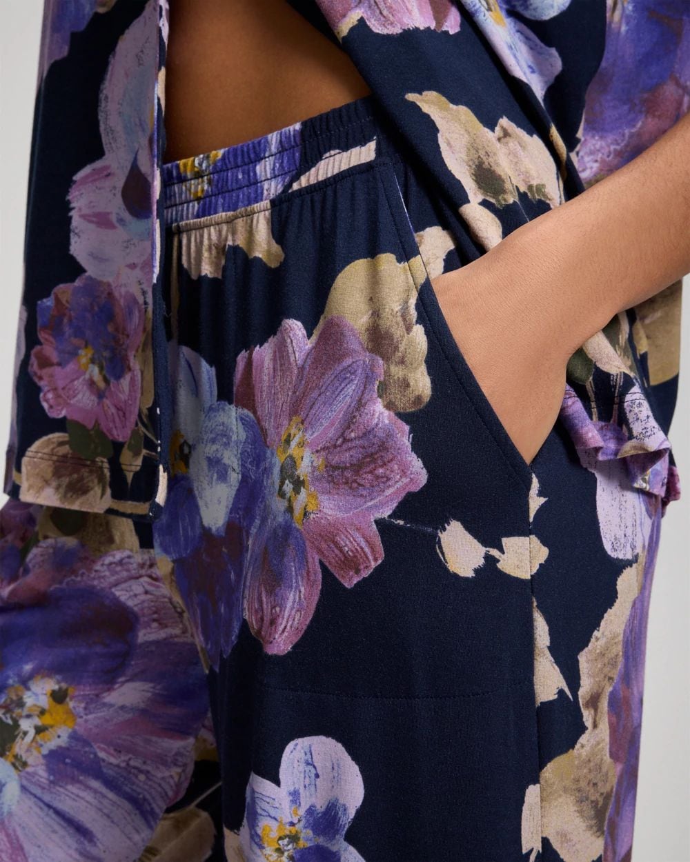 Cropped Pajama Pants click to view larger image.