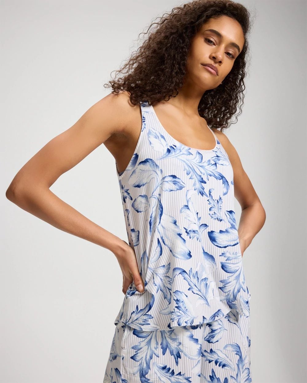 Cool Nights Pajama Tank With Piping