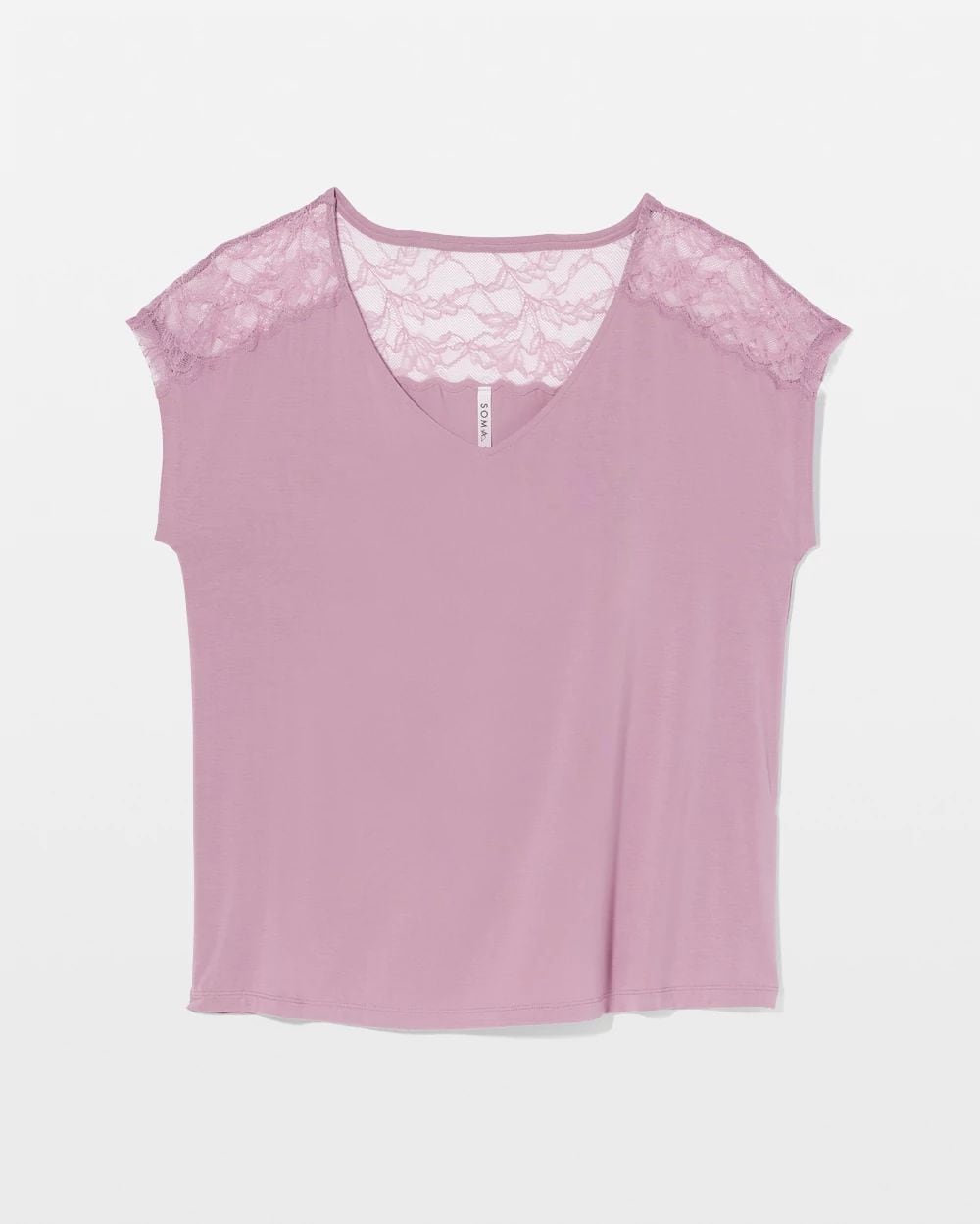 Cool Nights Short Sleeve Lace Pajama Tee