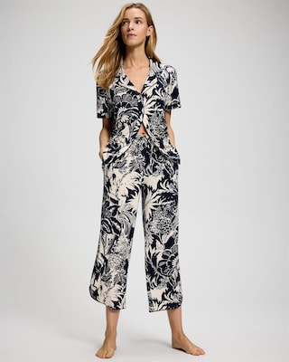 Piped Crop Pajama Pants
