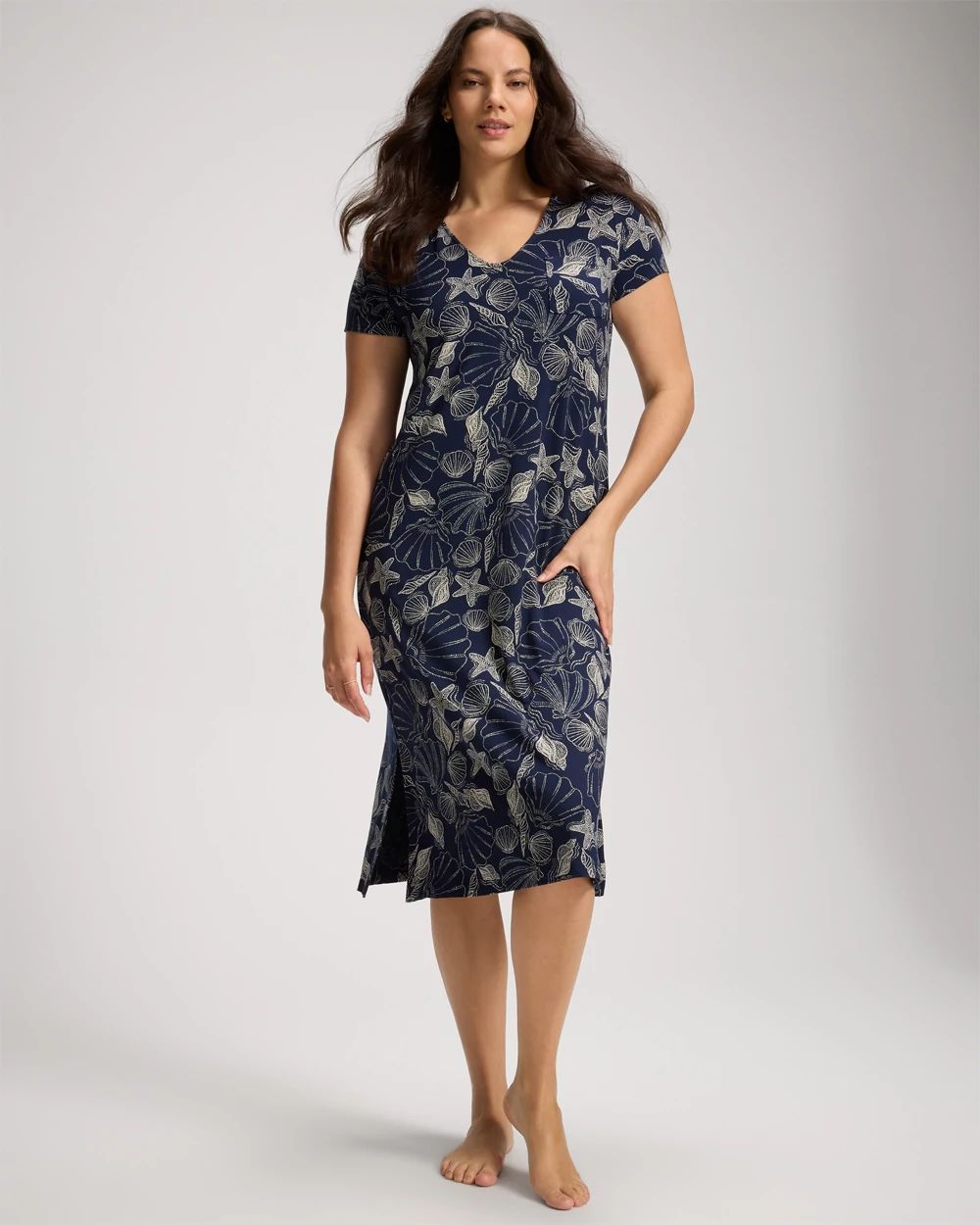 Cool Nights Short Sleeve Long Sleepshirt