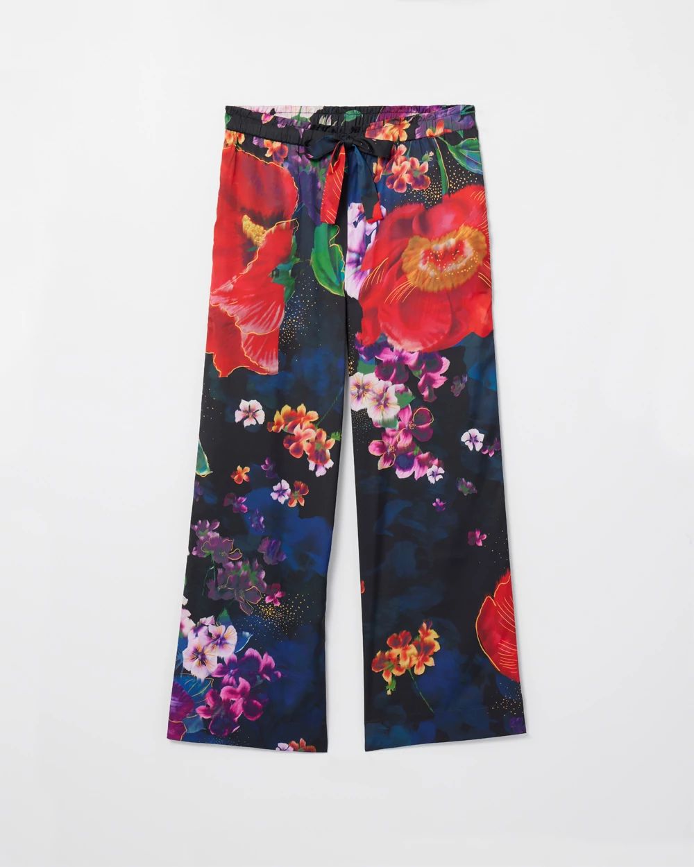 Wide-Leg Pajama Pants