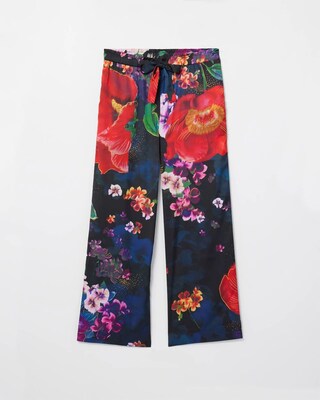 Wide-Leg Pajama Pants