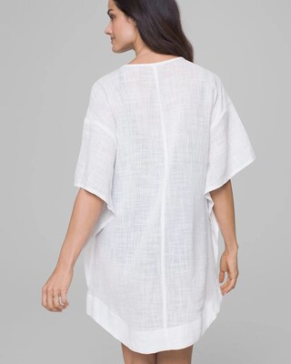 Paxi Isle Cotton Gauze Tunic Coverup