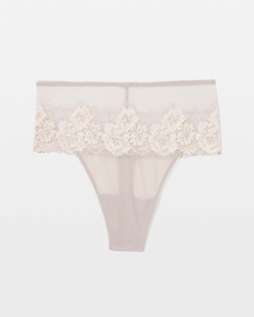 Romantic Lace High-Waist Thong Panty