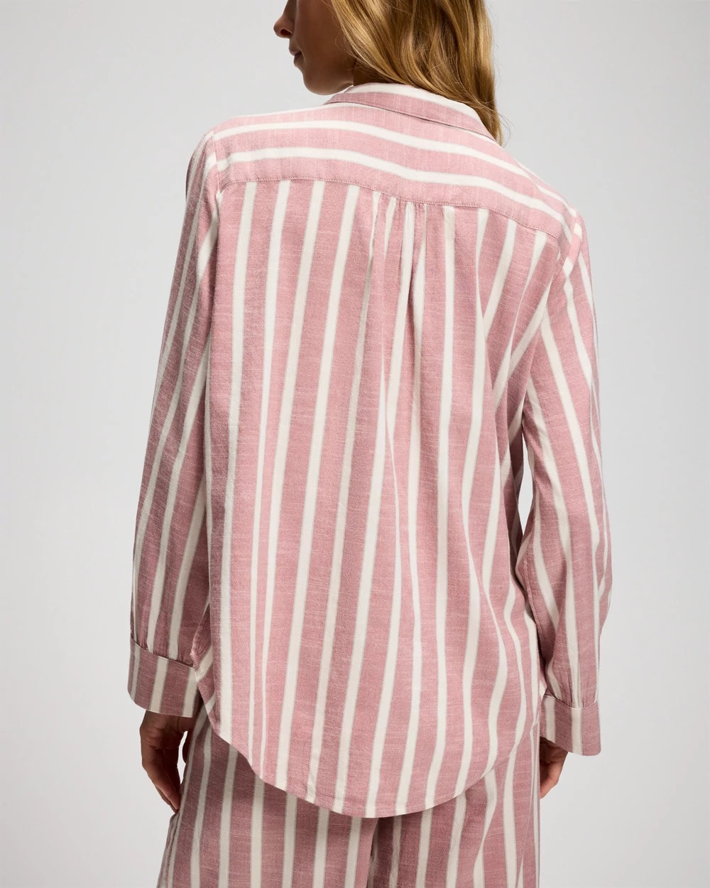 Beach Cotton Long Sleeve Button-Up