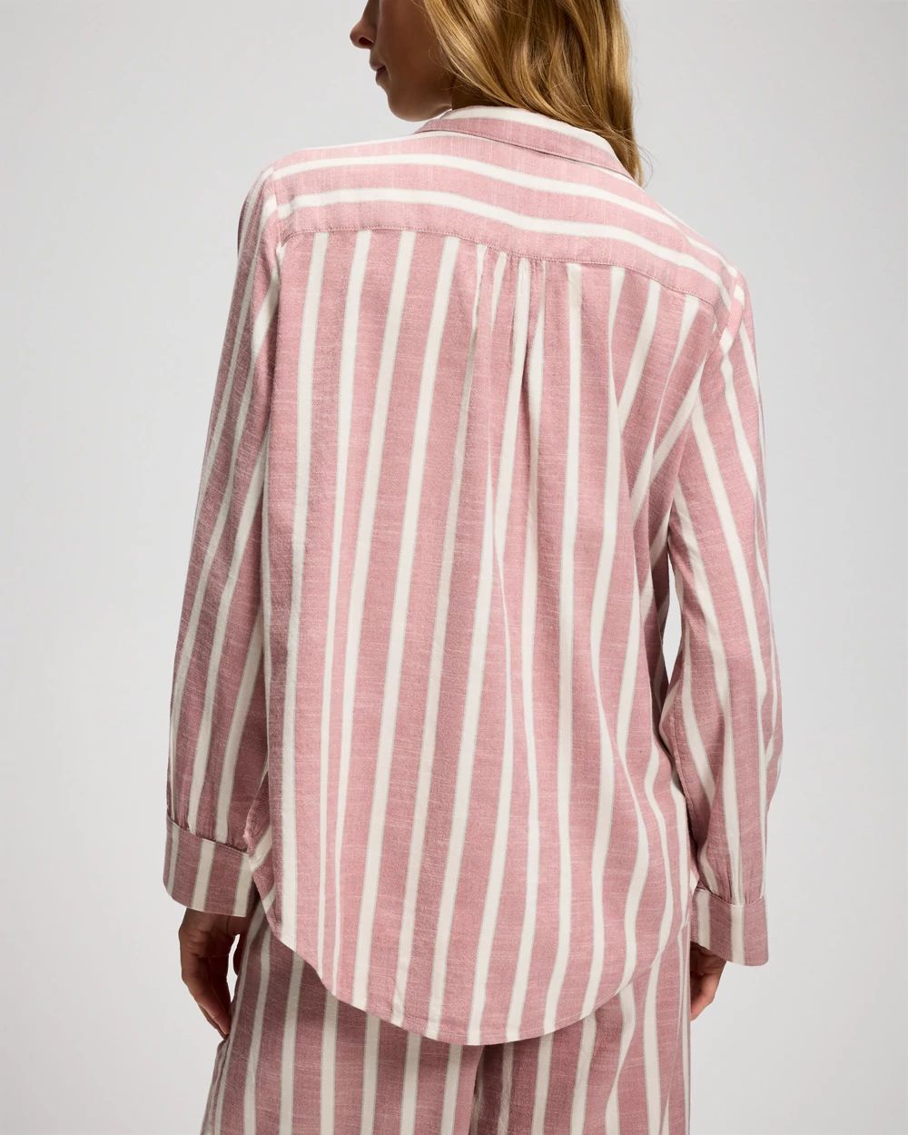 Beach Cotton Long Sleeve Button-Up