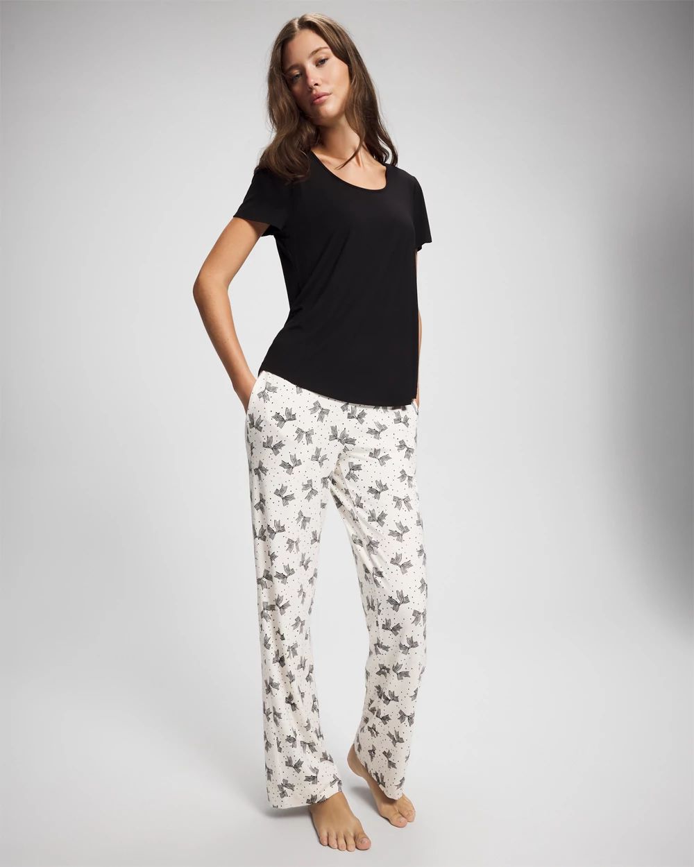 Cool Nights Packaged Short-Sleeve Pant Pajama Set