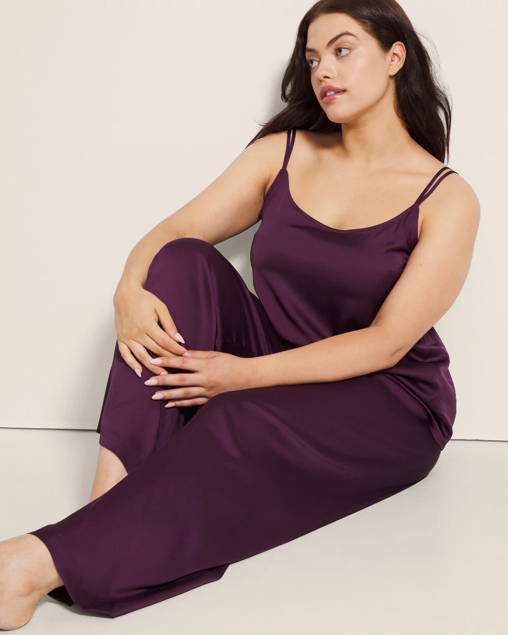 Wide-Leg Pajama Pants