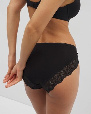 Embraceable High-Leg Panty with Crochet Lace click to view larger image.