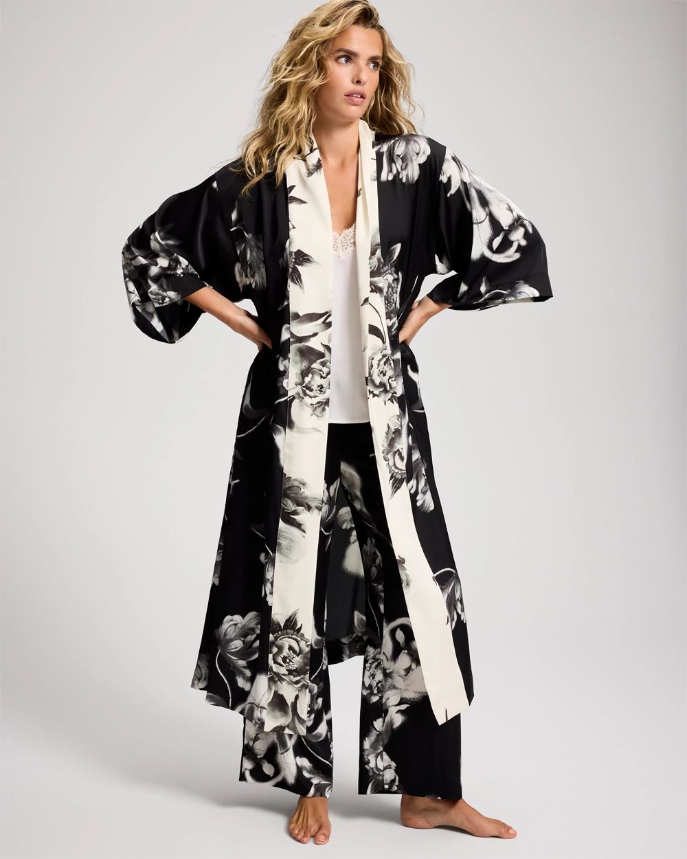 Satin Kimono Robe