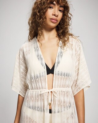 Sunkissed Crochet Open-Front Caftan click to view larger image.