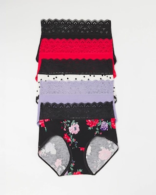 Brief Panty with Super Soft Enchanting Lace 5 Pack