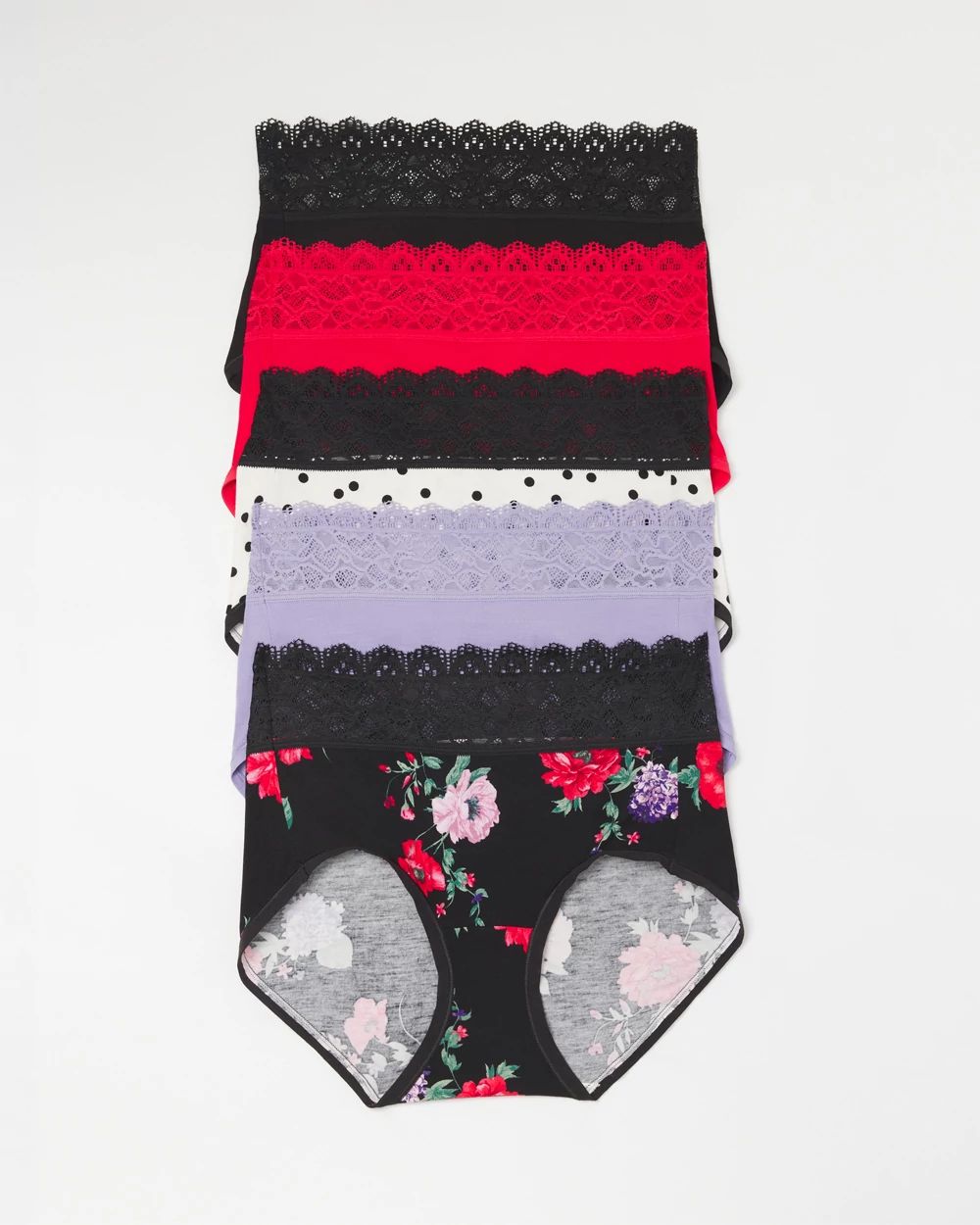 Embraceable Brief Panty with Super Soft Enchanting Lace 5 Pack