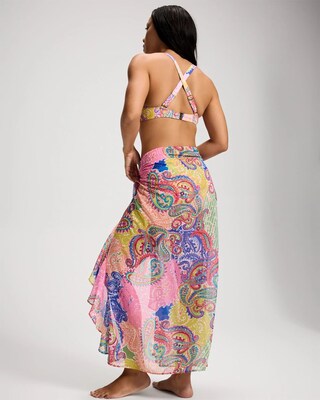 Bleu Rod Beattie La Vida Bohemia Chiffon Ruffle Sarong Swim Cover-Up click to view larger image.