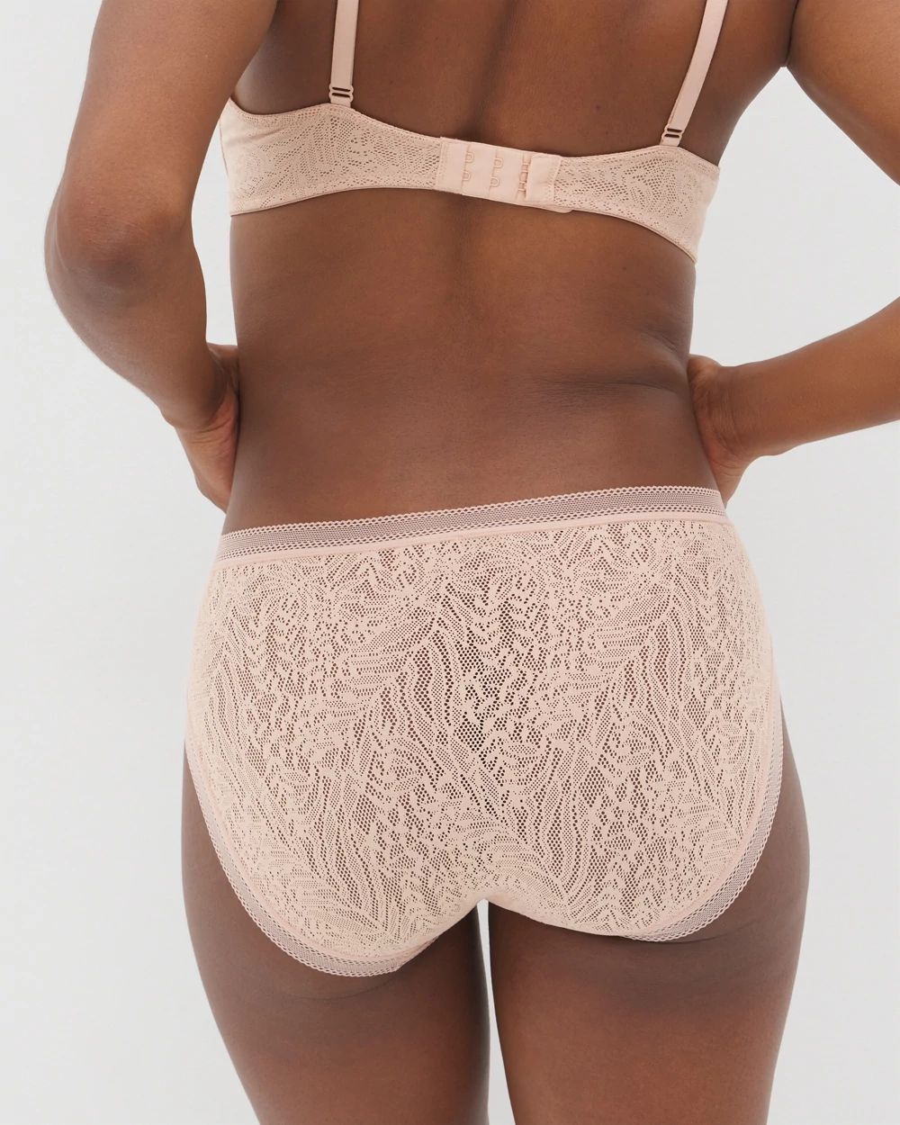 Soma High-Leg Panty with Stretch Lace click to view larger image.