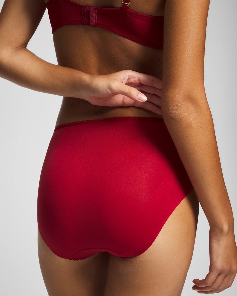Vanishing Edge High-Leg Brief Panty with Sensuous Lace