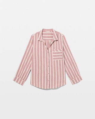 Beach Cotton Long Sleeve Button-Up click to view larger image.