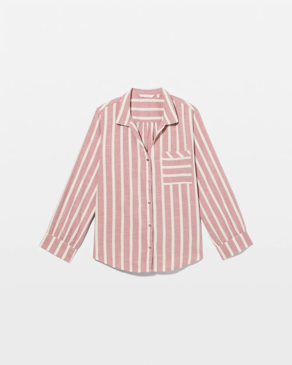 Beach Cotton Long Sleeve Button-Up